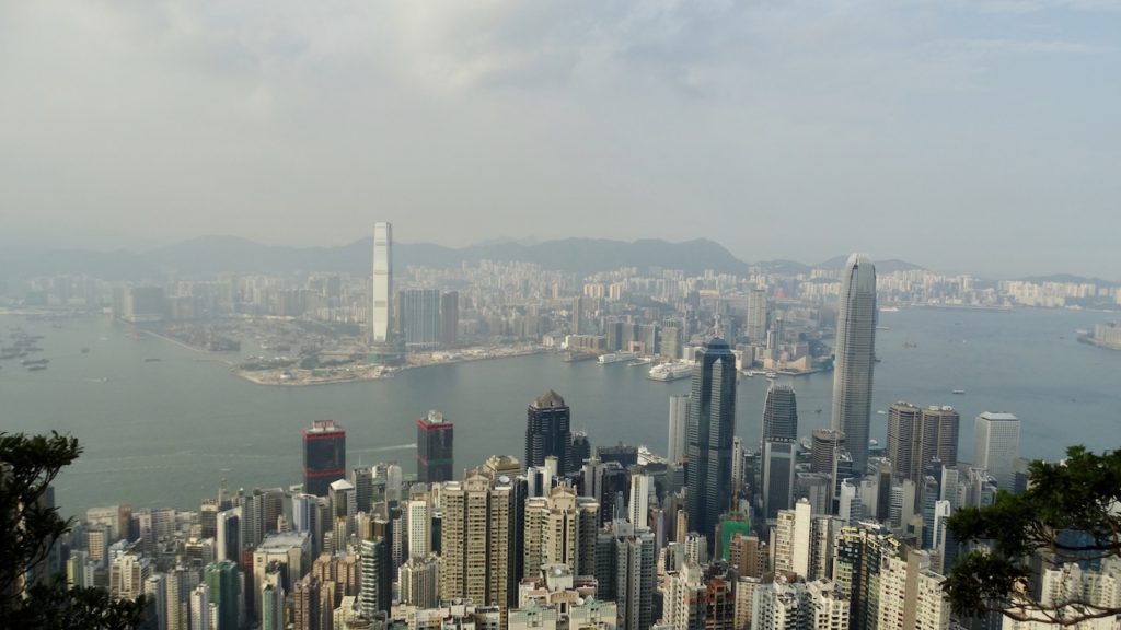 Hong Kong Island and Kowloon Bay from Victoria Peak