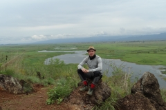 Walking near Indawgyi Lake, Myanmar